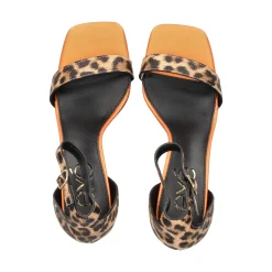 EXE Sandalias con tacón de Mujer LILIAN-055 LEOPARDO