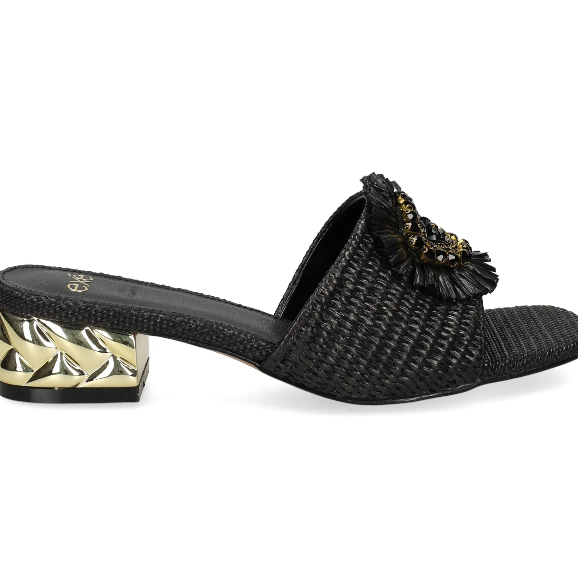 EXE Sandalias con tacón de Mujer KATY-424 NEGRO