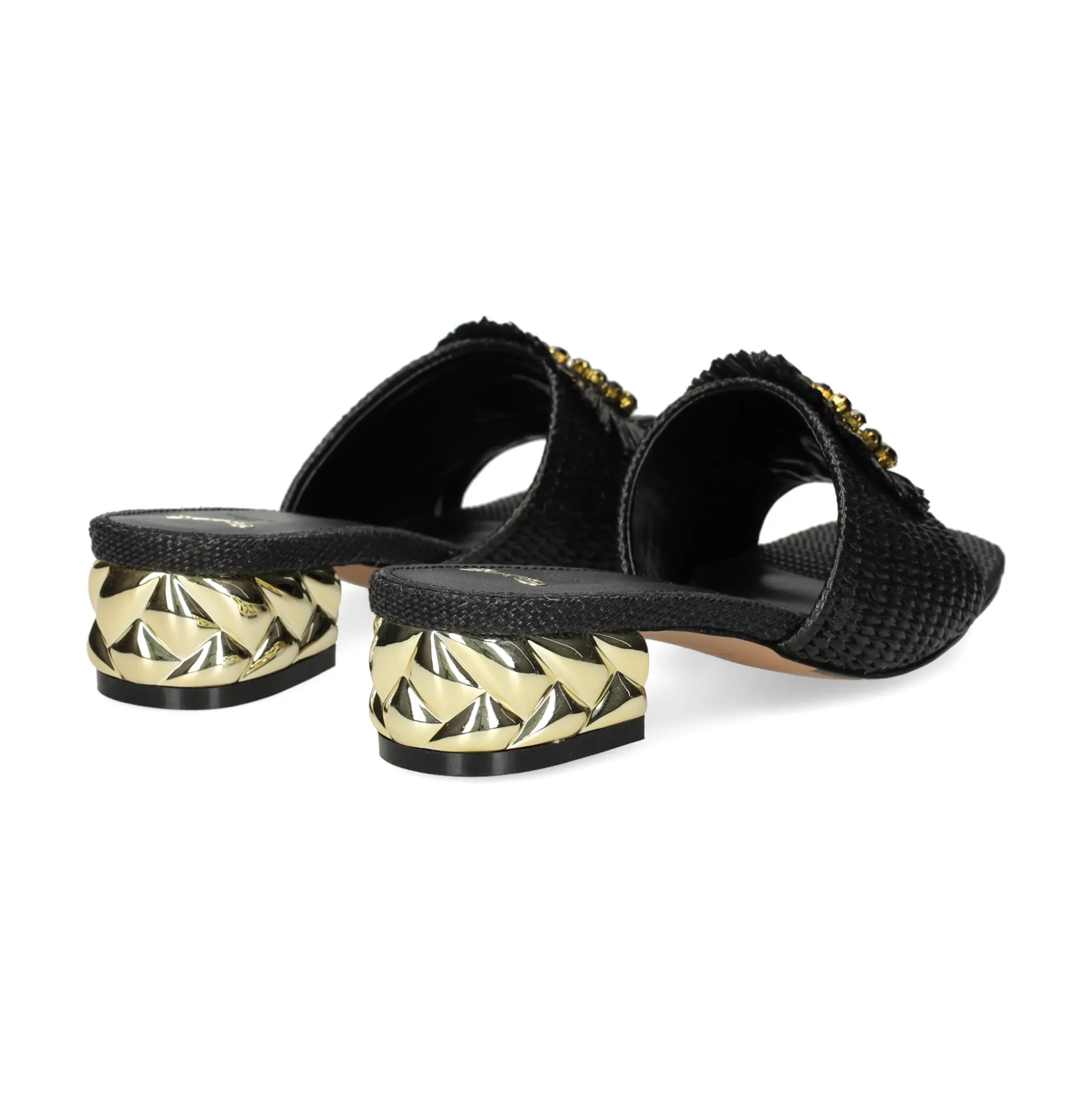 EXE Sandalias con tacón de Mujer KATY-424 NEGRO