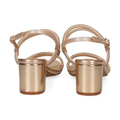 EXE Sandalias con tacón de Mujer 2570-F1906-Y15 CHAMPAGNE