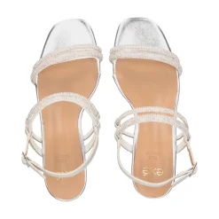 EXE Sandalias con tacón de Mujer 2570-F1906-Y15 SILVER