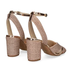 EXE Sandalias con tacón de Mujer CAROL-505 PINK GOLD