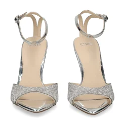 EXE Sandalias con tacón de Mujer JOY-625 SILVER