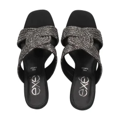EXE Sandalias con tacón de Mujer LILY-421 NEGRO