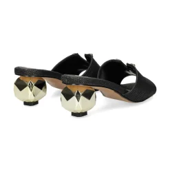 EXE Sandalias con tacón de Mujer SCARLET-601 NEGRO