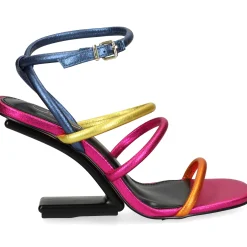 EXE Sandalias cuña de Mujer MAGGIE-840 BLUE FUCSIA