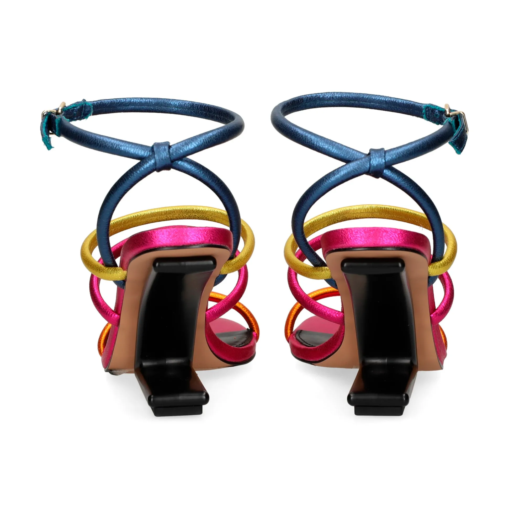 EXE Sandalias cuña de Mujer MAGGIE-840 BLUE FUCSIA