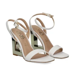 EXE Sandalias cuña de Mujer ELYSIA-391 BLANCO