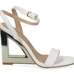 EXE Sandalias cuña de Mujer ELYSIA-391 BLANCO