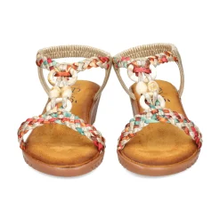 EXE Sandalias cuña de Mujer 721-EX9 ORO