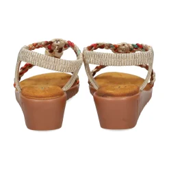 EXE Sandalias cuña de Mujer 721-EX9 ORO