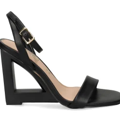 EXE Sandalias cuña de Mujer ELYSIA-391 NEGRO