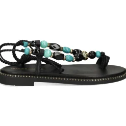 EXE Sandalias planas de Mujer 608 ITHAKI NEGRO