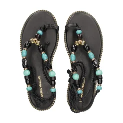 EXE Sandalias planas de Mujer 608 ITHAKI NEGRO