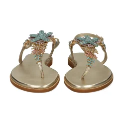 EXE Sandalias planas de Mujer 522 LORIS ORO