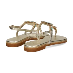 EXE Sandalias planas de Mujer 522 LORIS ORO
