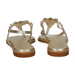 EXE Sandalias planas de Mujer 522 LORIS ORO
