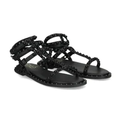 EXE Sandalias planas de Mujer VF239D-78 NEGRO