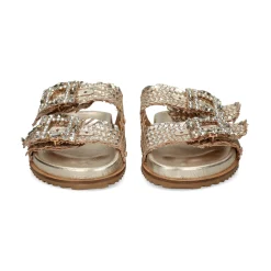 EXE Sandalias planas de Mujer VICKY-271 ORO