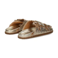 EXE Sandalias planas de Mujer VICKY-271 ORO