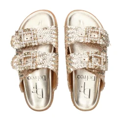 EXE Sandalias planas de Mujer VICKY-271 ORO