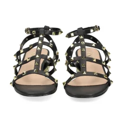 EXE Sandalias planas de Mujer KATY-247 BLACK GOLD