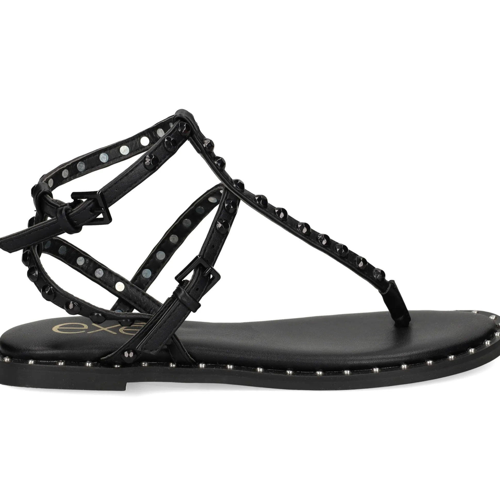 EXE Sandalias planas de Mujer VF239-82 NEGRO