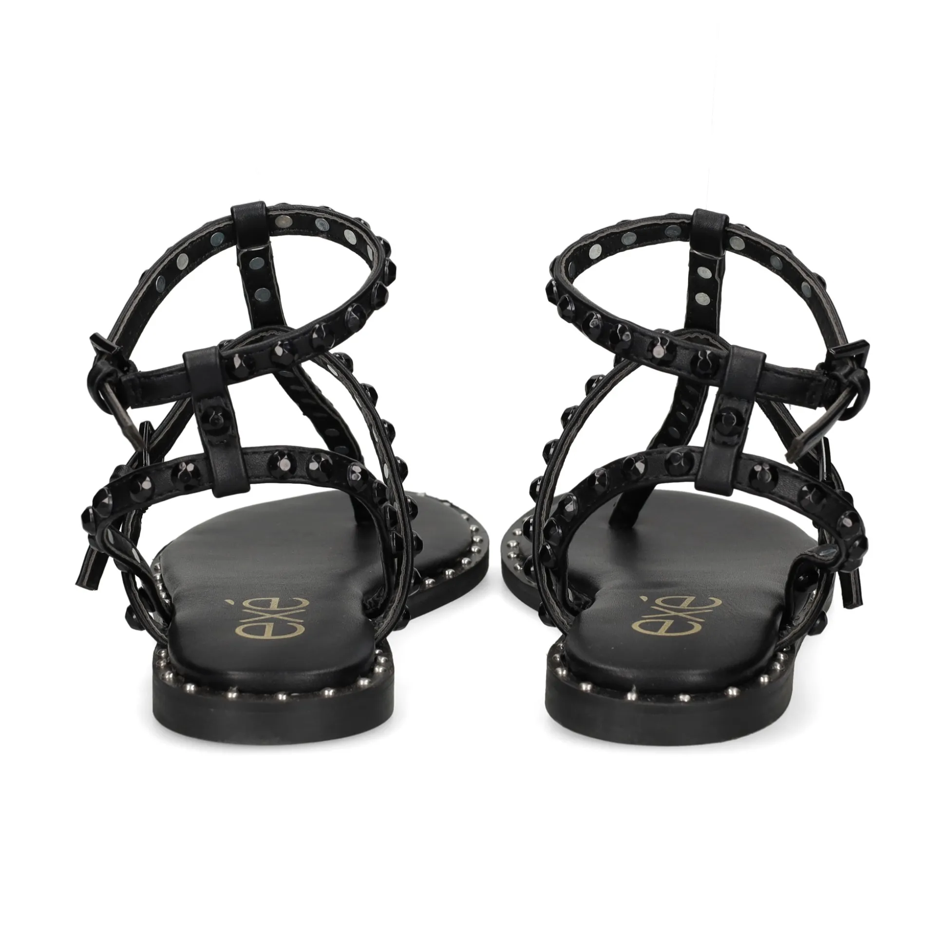 EXE Sandalias planas de Mujer VF239-82 NEGRO