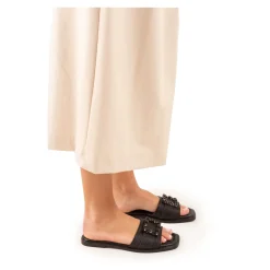 EXE Sandalias planas de Mujer DORETA-488 NEGRO