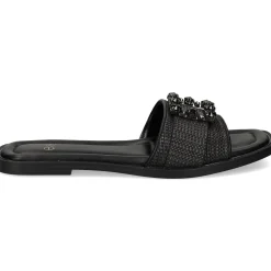 EXE Sandalias planas de Mujer DORETA-488 NEGRO