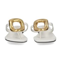 EXE Sandalias planas de Mujer STORM-268 BLANCO