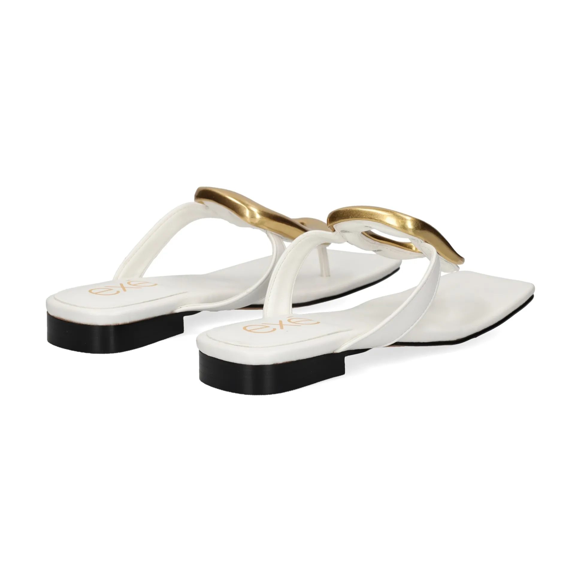 EXE Sandalias planas de Mujer STORM-268 BLANCO