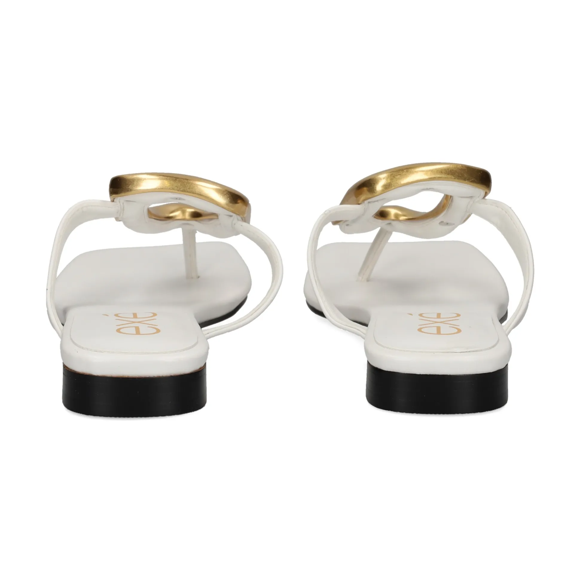 EXE Sandalias planas de Mujer STORM-268 BLANCO