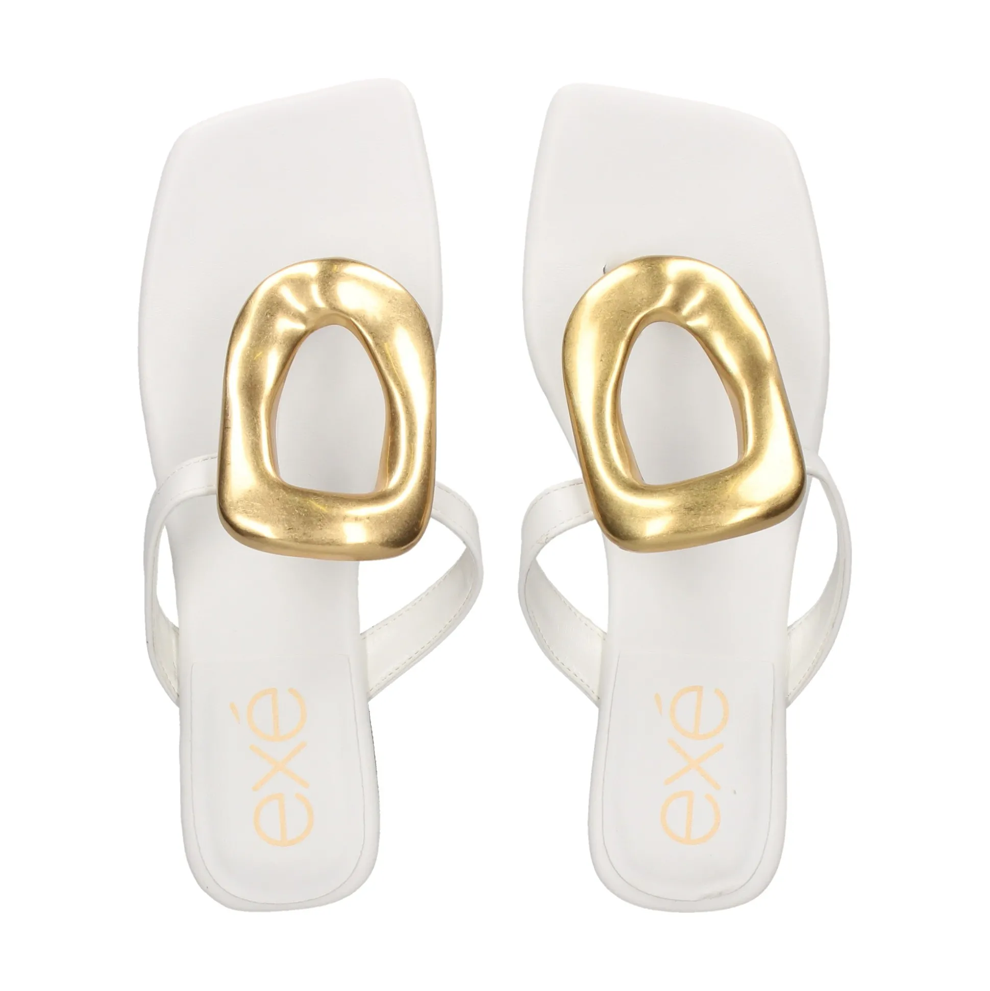 EXE Sandalias planas de Mujer STORM-268 BLANCO