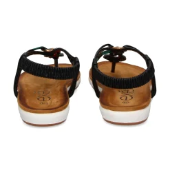 EXE Sandalias planas de Mujer F8043-EX4 NEGRO