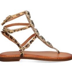 EXE Sandalias planas de Mujer 621 IRENE LEOPARDO