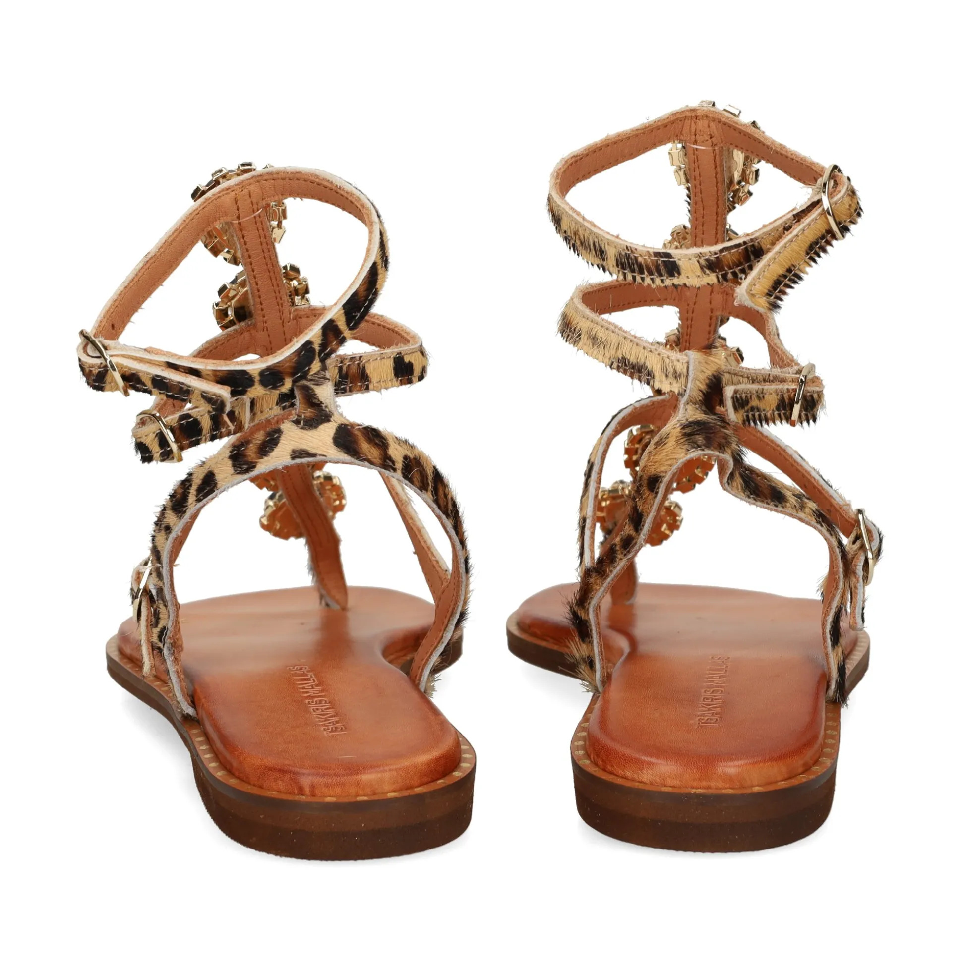 EXE Sandalias planas de Mujer 621 IRENE LEOPARDO