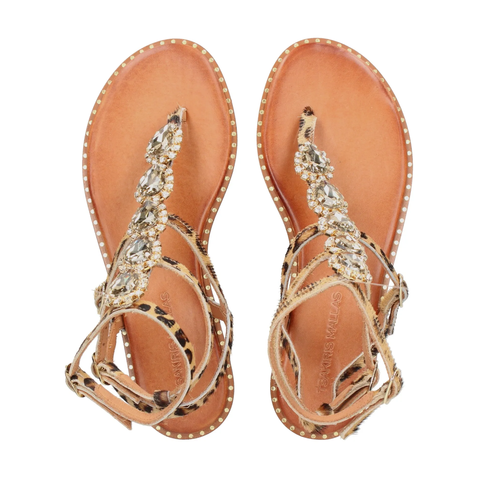 EXE Sandalias planas de Mujer 621 IRENE LEOPARDO