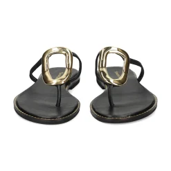 EXE Sandalias planas de Mujer 517 CHIOS NEGRO