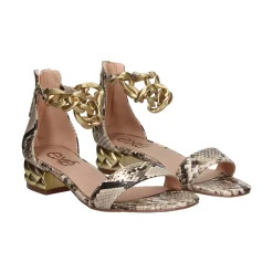 EXE Sandalias planas de Mujer KATY-386 BEIGE