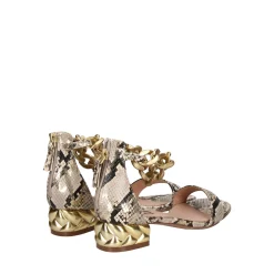 EXE Sandalias planas de Mujer KATY-386 BEIGE