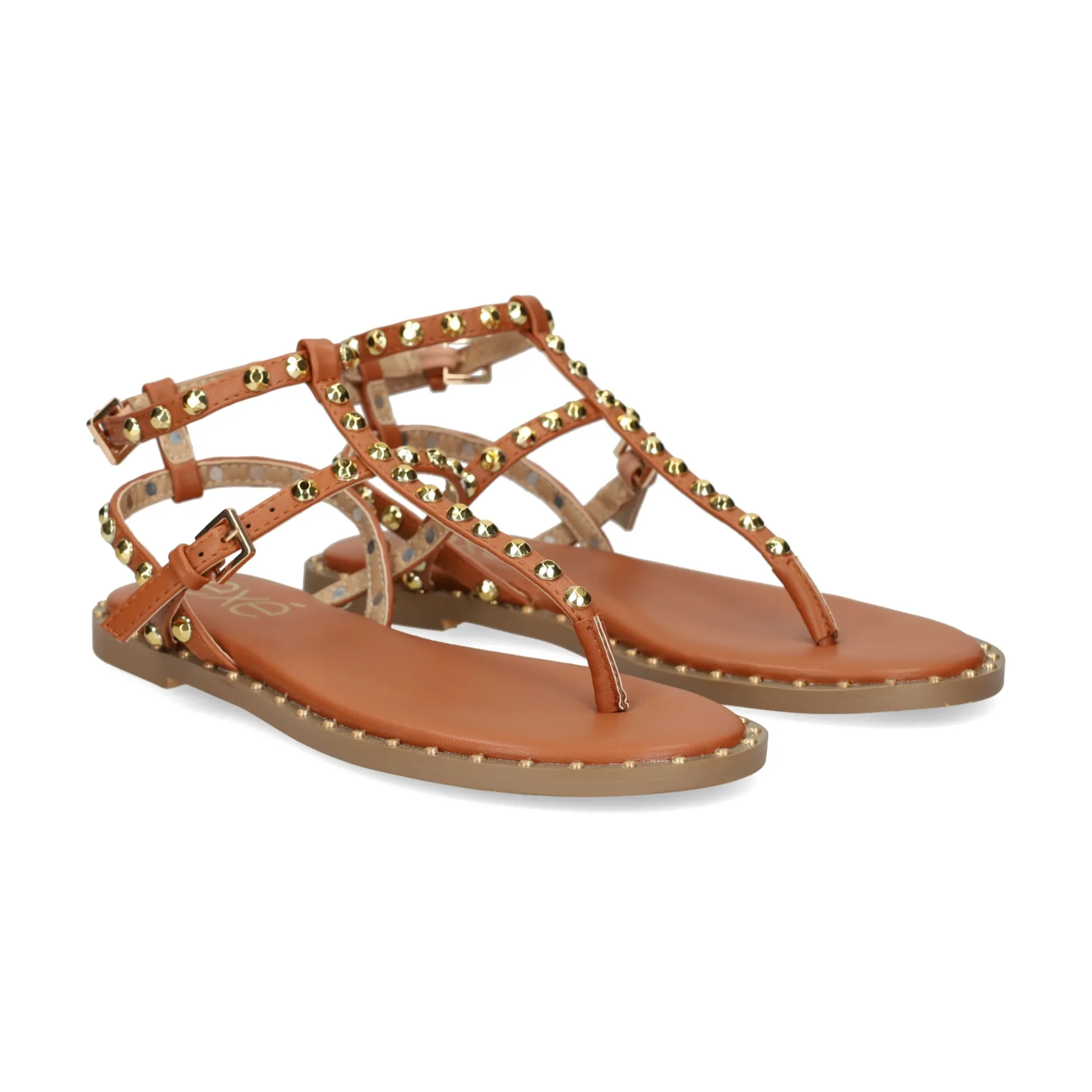EXE Sandalias planas de Mujer VF239-82 TAN