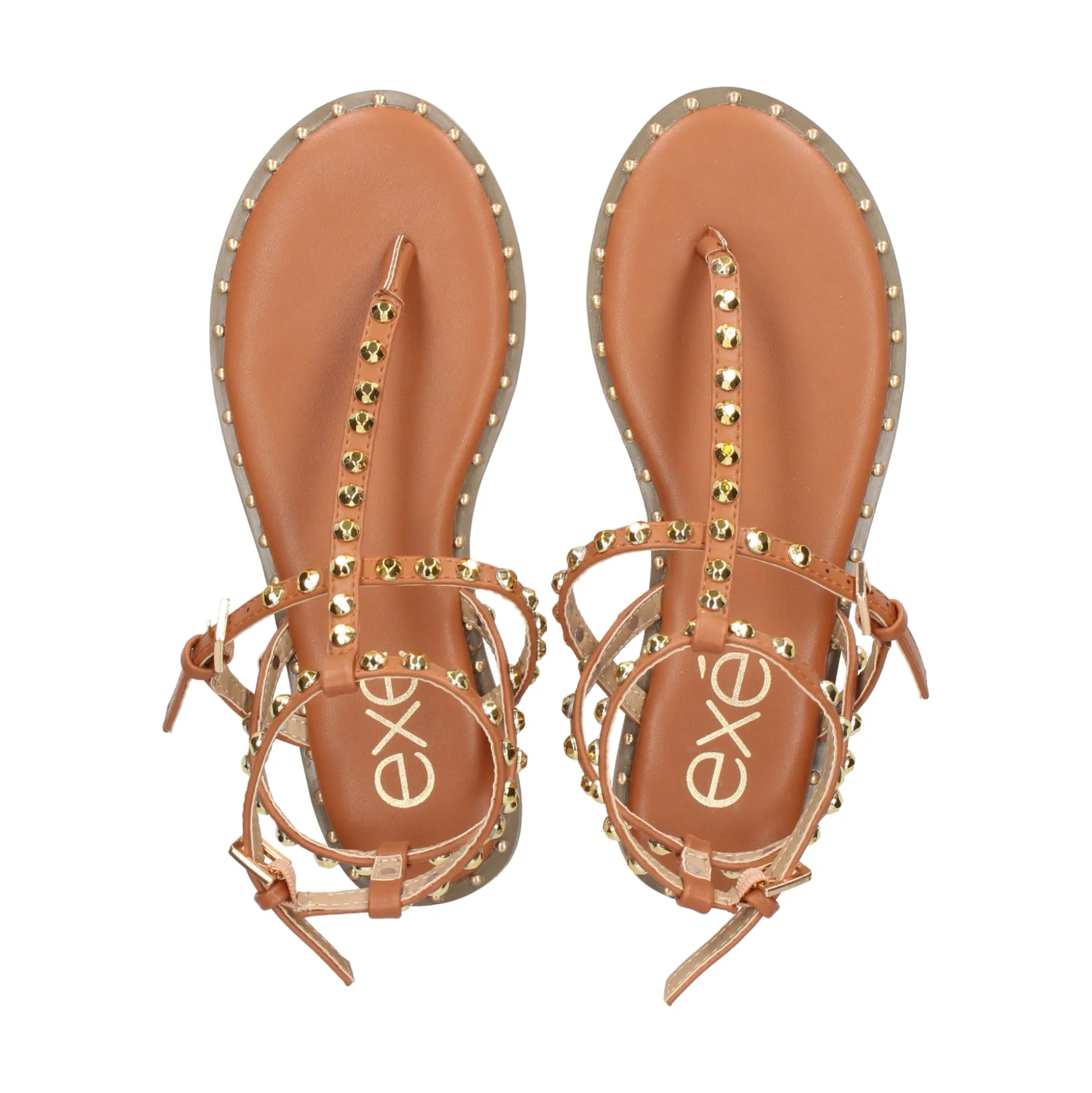 EXE Sandalias planas de Mujer VF239-82 TAN