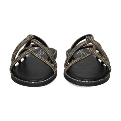 EXE Sandalias planas de Mujer P3375-74 NEGRO