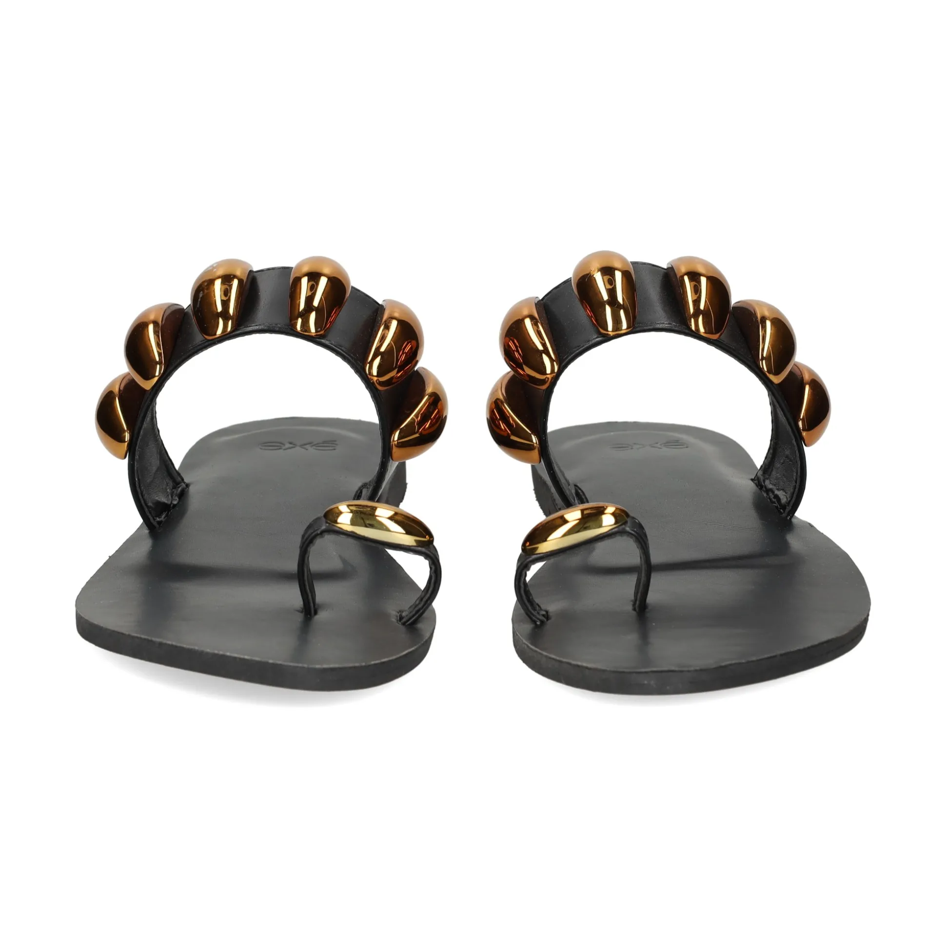 EXE Sandalias planas de Mujer NS-601 NEGRO