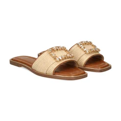 EXE Sandalias planas de Mujer DORETA-488 BEIGE