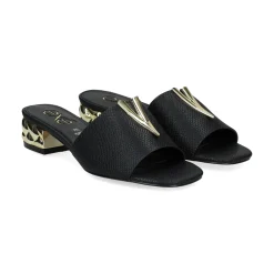 EXE Sandalias planas de Mujer KATY-811 NEGRO