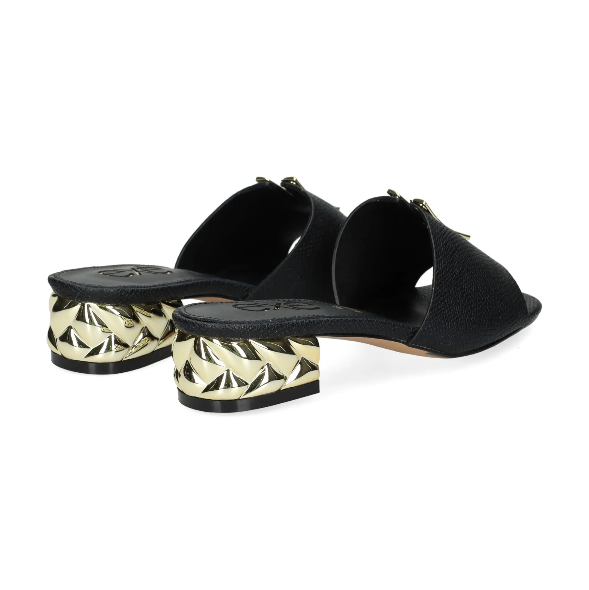 EXE Sandalias planas de Mujer KATY-811 NEGRO