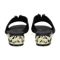 EXE Sandalias planas de Mujer KATY-811 NEGRO