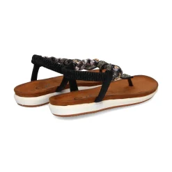 EXE Sandalias planas de Mujer F8043-21 NEGRO
